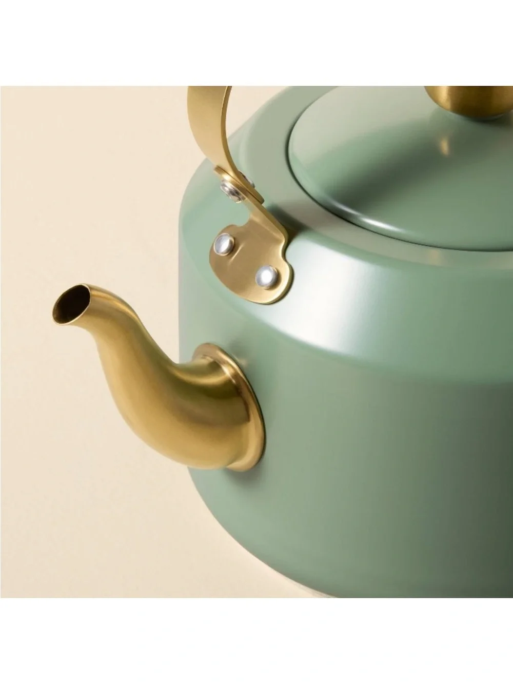 2qt Coated Tea Kettle Bright Olive - Hearth & Hand™ with Magnolia